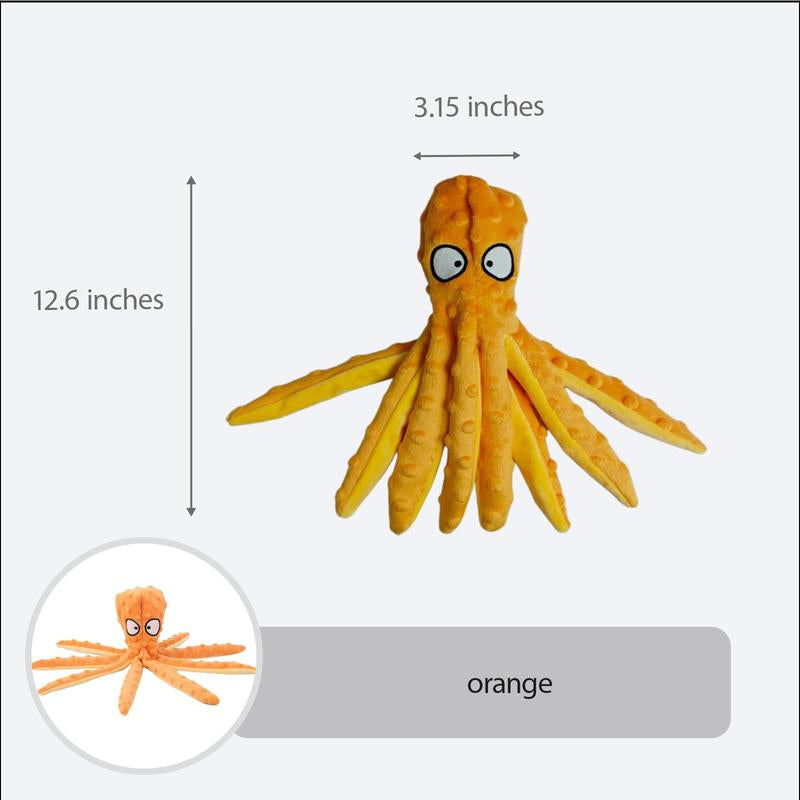Squeaky Dog Octopus Toy - a Plush Octopus Toy for Pets, without Stuffing, Suitable for Puppies during Teething for Chewing, an Emotional Comfort Toy, and a Companion Toy for Pets.