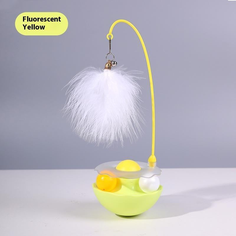 Interactive 3-In-1 Cat Toy / Non-Fall Toy Ball / Interactive Toys with Catnip