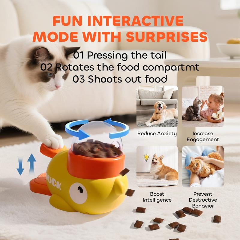 Txfny Interactive Dog Treat Dispenser, Puzzle Feeder Dog, Duck Pet Feeder for Healthy Eating, Interactive Treat Dispenser Toy for Dogs and Cats