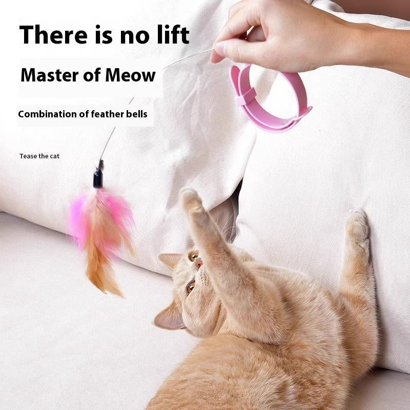 Cat Collar Toy,New Premium Teasing Wand,Cat Teaser, Cat Toys, Cat Stuff, Indoor Cat Accessories, Cat Interactive Toys