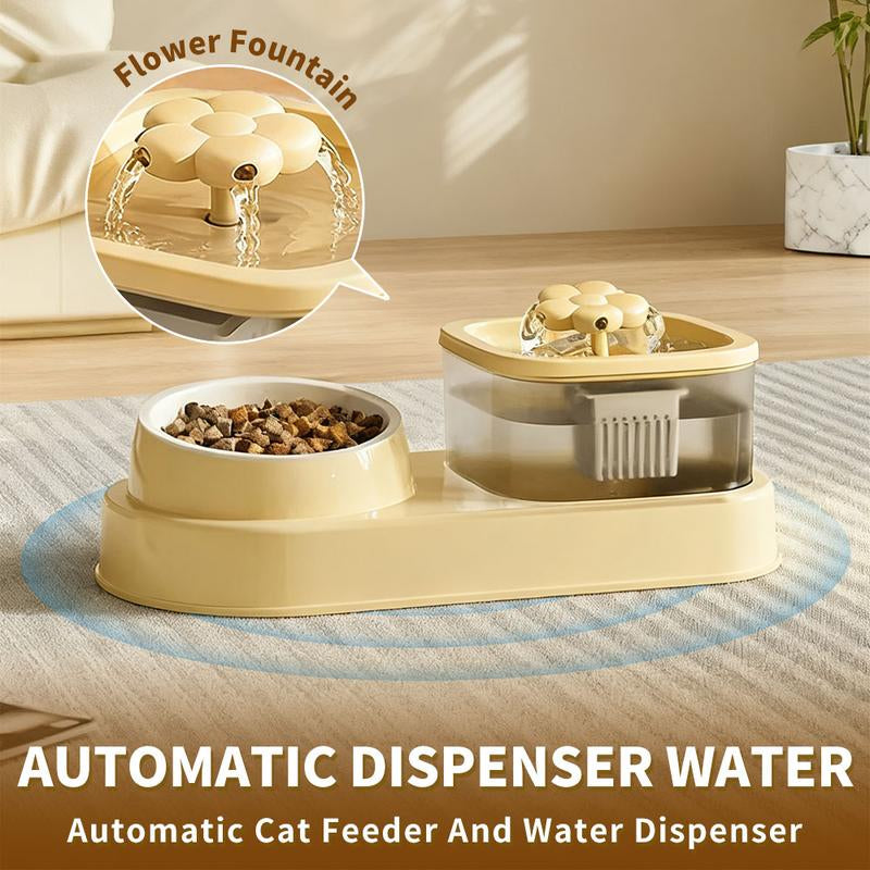 Gift for Pets, Automatic Cat Feeder and Water Dispenser, Feeder Cat Cat Feeding Feeder Tilted Anti-Slip Pet Bowl with Cat Ear Design Cat Spoon Girl Cat Foldable Interactive Kitten Scratch Ring Girl Cat Toy Cat Food Spoon Cat Amazing Toy