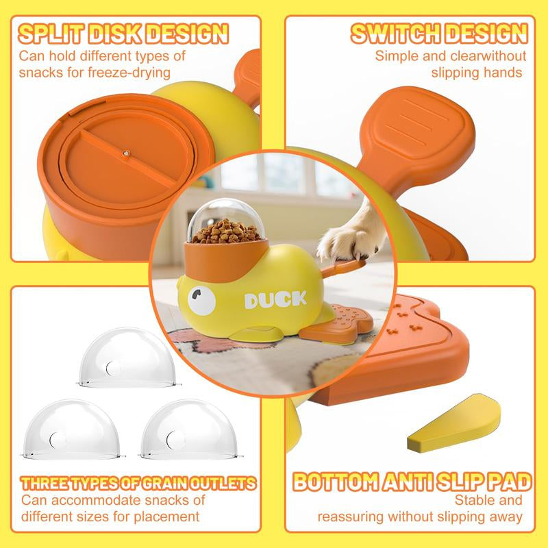 Txfny Interactive Dog Treat Dispenser, Puzzle Feeder Dog, Duck Pet Feeder for Healthy Eating, Interactive Treat Dispenser Toy for Dogs and Cats
