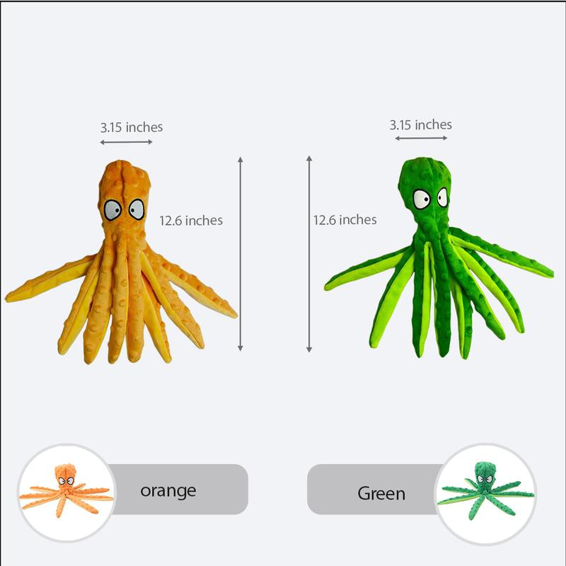 Squeaky Dog Octopus Toy - a Plush Octopus Toy for Pets, without Stuffing, Suitable for Puppies during Teething for Chewing, an Emotional Comfort Toy, and a Companion Toy for Pets.