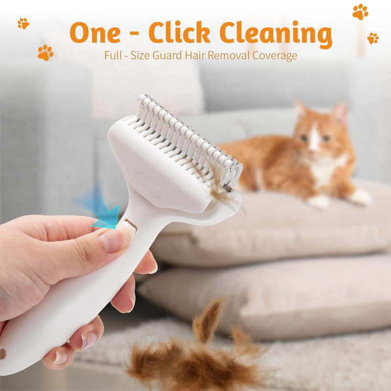 Pet Grooming Brush for Dog Cat Hair Removal Massage Comb Skin Friendly Grooming Tool for Dogs, Cats, and Puppies, Deshedding and Hair Removal for Long and Short Haired Pets
