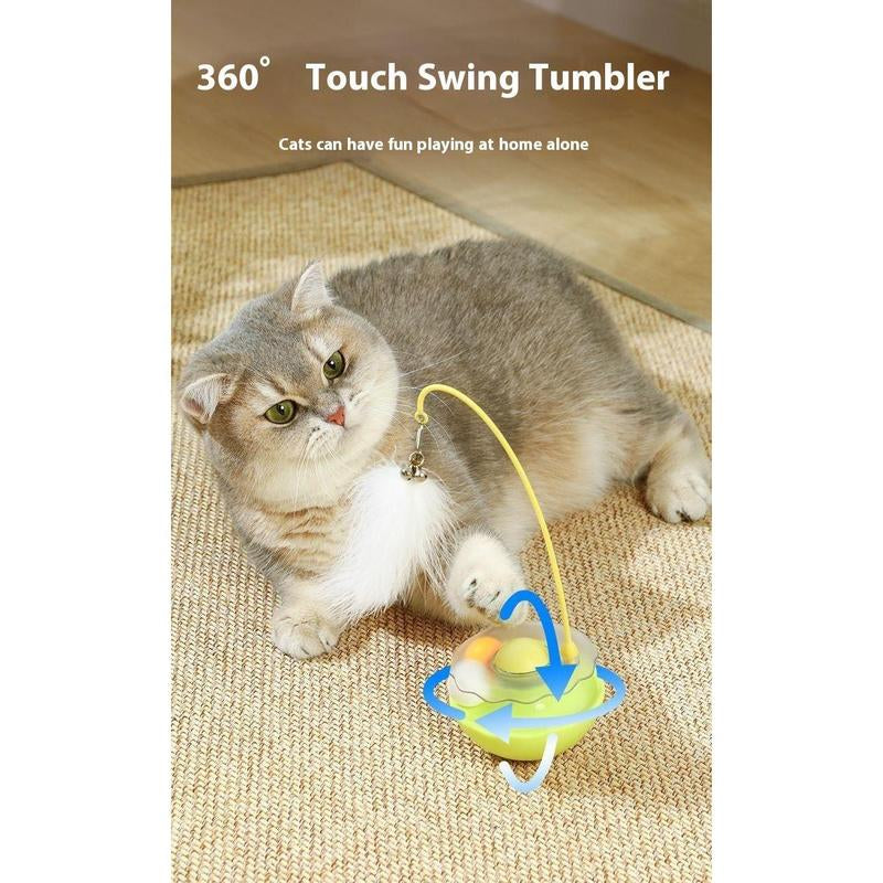 Interactive 3-In-1 Cat Toy / Non-Fall Toy Ball / Interactive Toys with Catnip