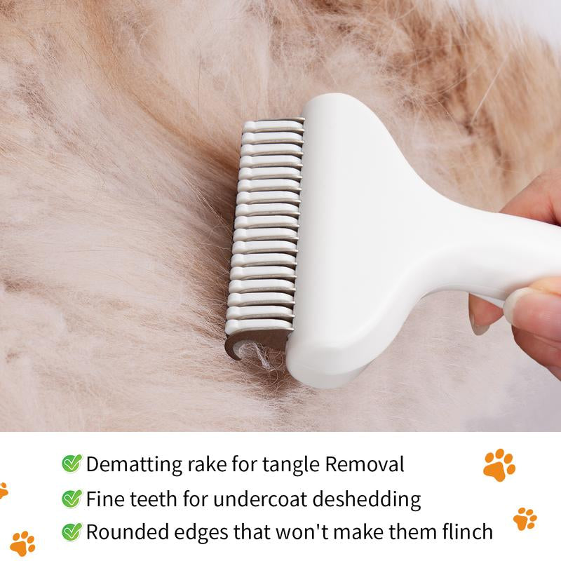 Pet Grooming Brush for Dog Cat Hair Removal Massage Comb Skin Friendly Grooming Tool for Dogs, Cats, and Puppies, Deshedding and Hair Removal for Long and Short Haired Pets