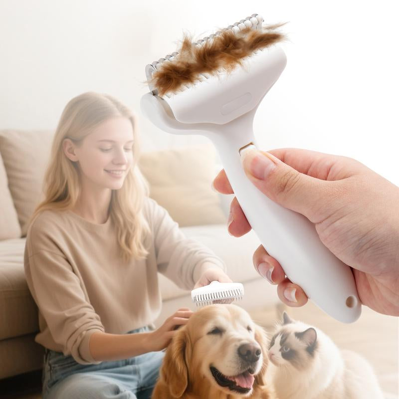Pet Grooming Brush for Dog Cat Hair Removal Massage Comb Skin Friendly Grooming Tool for Dogs, Cats, and Puppies, Deshedding and Hair Removal for Long and Short Haired Pets