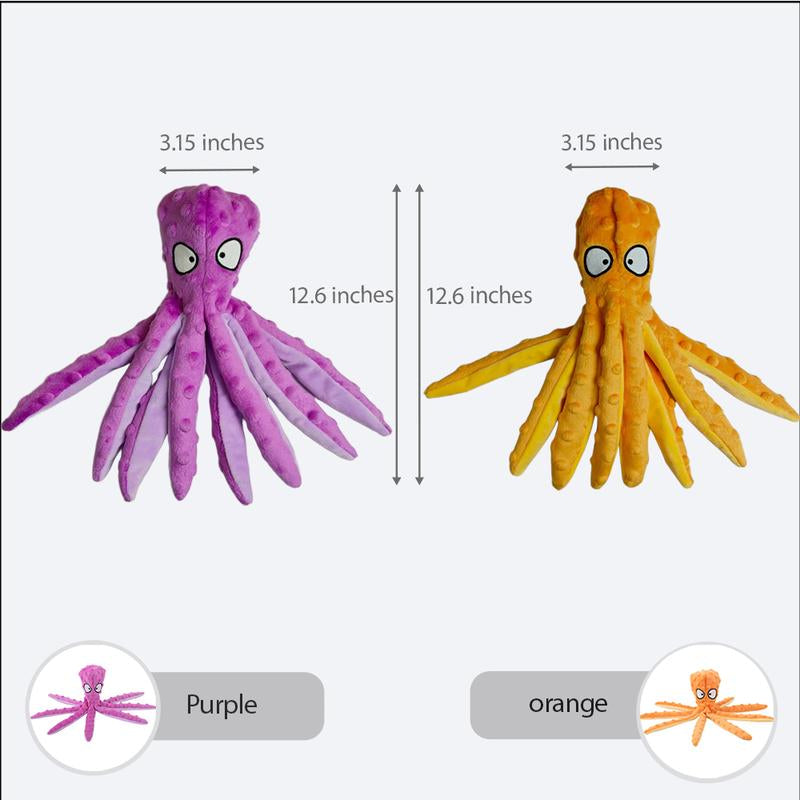 Squeaky Dog Octopus Toy - a Plush Octopus Toy for Pets, without Stuffing, Suitable for Puppies during Teething for Chewing, an Emotional Comfort Toy, and a Companion Toy for Pets.