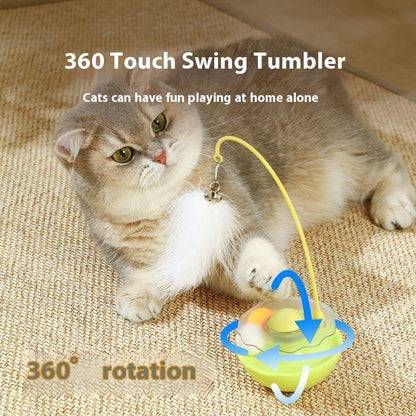 Interactive 3-In-1 Cat Toy / Non-Fall Toy Ball / Interactive Toys with Catnip