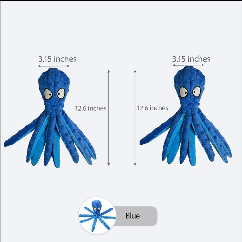 Squeaky Dog Octopus Toy - a Plush Octopus Toy for Pets, without Stuffing, Suitable for Puppies during Teething for Chewing, an Emotional Comfort Toy, and a Companion Toy for Pets.