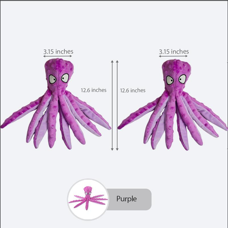Squeaky Dog Octopus Toy - a Plush Octopus Toy for Pets, without Stuffing, Suitable for Puppies during Teething for Chewing, an Emotional Comfort Toy, and a Companion Toy for Pets.