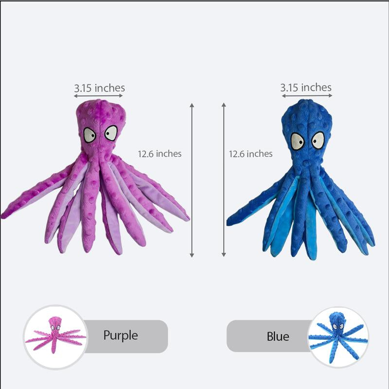 Squeaky Dog Octopus Toy - a Plush Octopus Toy for Pets, without Stuffing, Suitable for Puppies during Teething for Chewing, an Emotional Comfort Toy, and a Companion Toy for Pets.