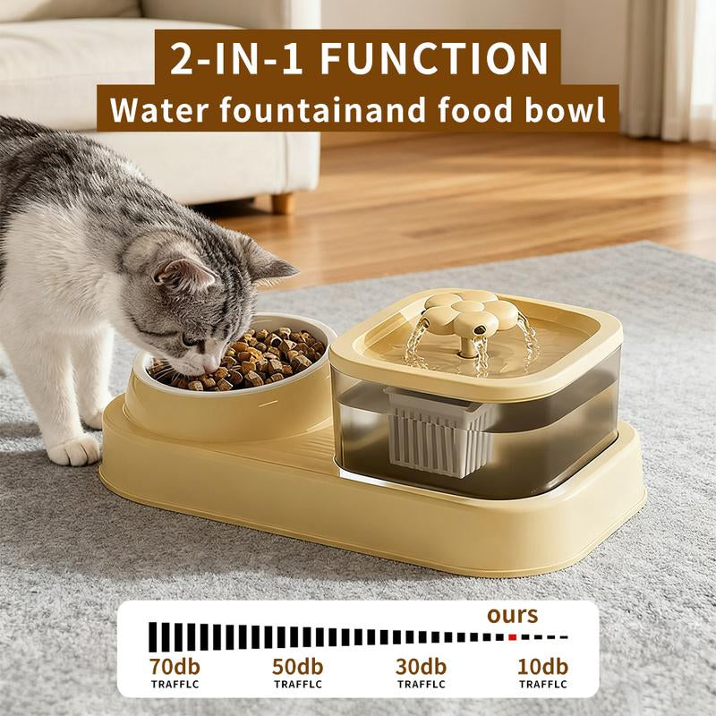 Gift for Pets, Automatic Cat Feeder and Water Dispenser, Feeder Cat Cat Feeding Feeder Tilted Anti-Slip Pet Bowl with Cat Ear Design Cat Spoon Girl Cat Foldable Interactive Kitten Scratch Ring Girl Cat Toy Cat Food Spoon Cat Amazing Toy