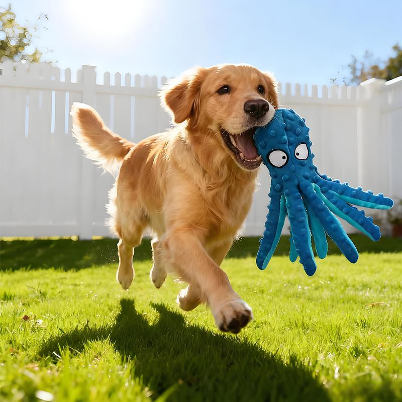 Squeaky Dog Octopus Toy - a Plush Octopus Toy for Pets, without Stuffing, Suitable for Puppies during Teething for Chewing, an Emotional Comfort Toy, and a Companion Toy for Pets.