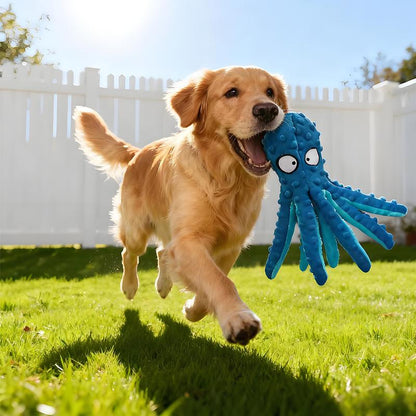 Squeaky Dog Octopus Toy - a Plush Octopus Toy for Pets, without Stuffing, Suitable for Puppies during Teething for Chewing, an Emotional Comfort Toy, and a Companion Toy for Pets.