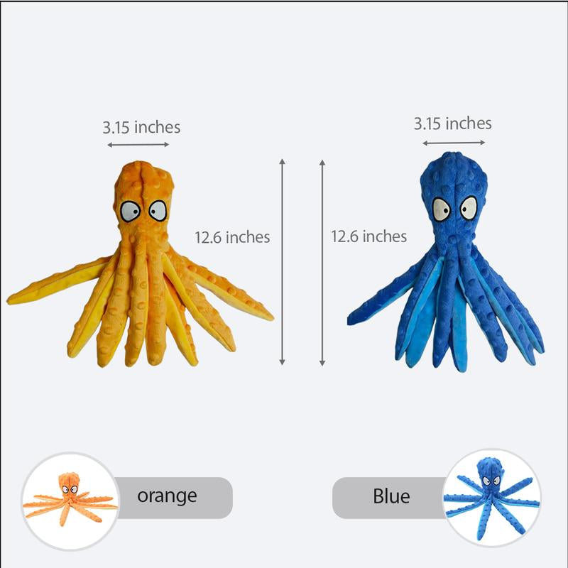 Squeaky Dog Octopus Toy - a Plush Octopus Toy for Pets, without Stuffing, Suitable for Puppies during Teething for Chewing, an Emotional Comfort Toy, and a Companion Toy for Pets.