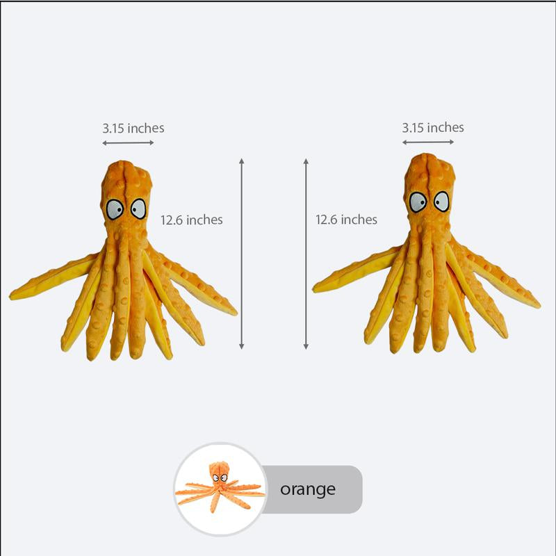 Squeaky Dog Octopus Toy - a Plush Octopus Toy for Pets, without Stuffing, Suitable for Puppies during Teething for Chewing, an Emotional Comfort Toy, and a Companion Toy for Pets.