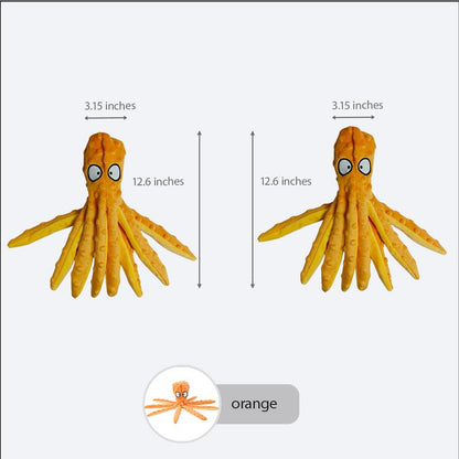 Squeaky Dog Octopus Toy - a Plush Octopus Toy for Pets, without Stuffing, Suitable for Puppies during Teething for Chewing, an Emotional Comfort Toy, and a Companion Toy for Pets.