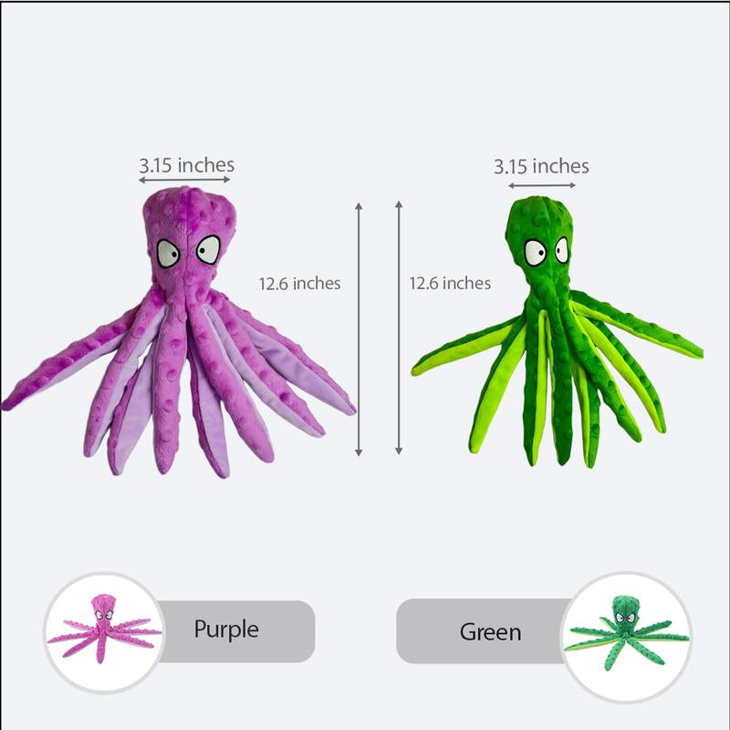 Squeaky Dog Octopus Toy - a Plush Octopus Toy for Pets, without Stuffing, Suitable for Puppies during Teething for Chewing, an Emotional Comfort Toy, and a Companion Toy for Pets.