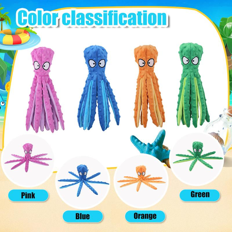 Squeaky Dog Octopus Toy - a Plush Octopus Toy for Pets, without Stuffing, Suitable for Puppies during Teething for Chewing, an Emotional Comfort Toy, and a Companion Toy for Pets.