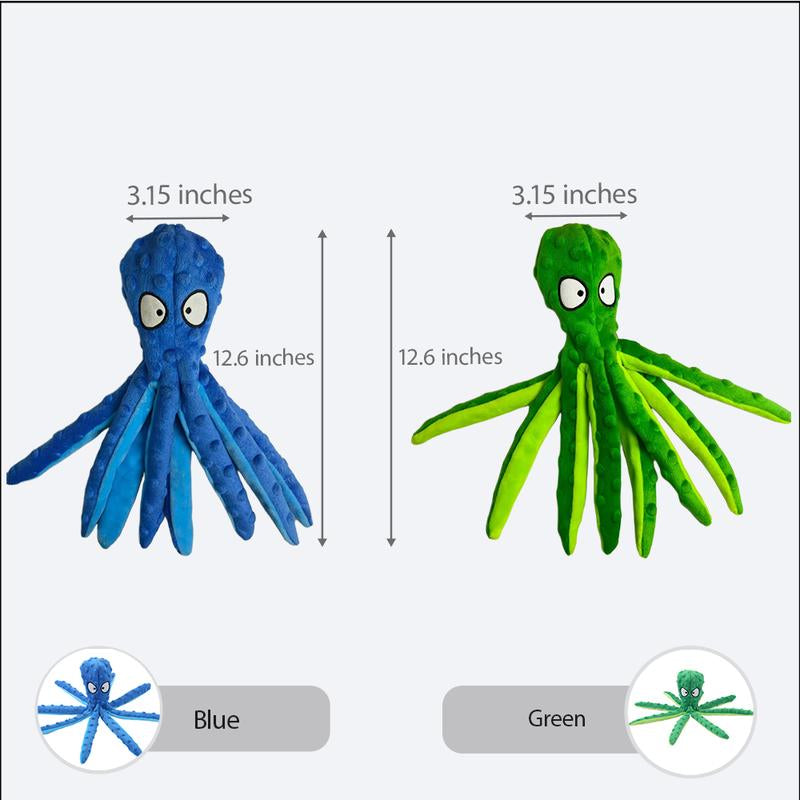 Squeaky Dog Octopus Toy - a Plush Octopus Toy for Pets, without Stuffing, Suitable for Puppies during Teething for Chewing, an Emotional Comfort Toy, and a Companion Toy for Pets.
