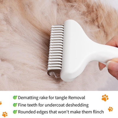 Pet Grooming Brush for Dog Cat Hair Removal Massage Comb Skin Friendly Grooming Tool for Dogs, Cats, and Puppies, Deshedding and Hair Removal for Long and Short Haired Pets