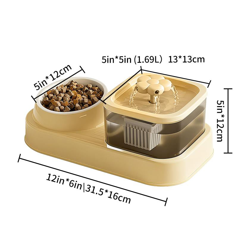 Gift for Pets, Automatic Cat Feeder and Water Dispenser, Feeder Cat Cat Feeding Feeder Tilted Anti-Slip Pet Bowl with Cat Ear Design Cat Spoon Girl Cat Foldable Interactive Kitten Scratch Ring Girl Cat Toy Cat Food Spoon Cat Amazing Toy