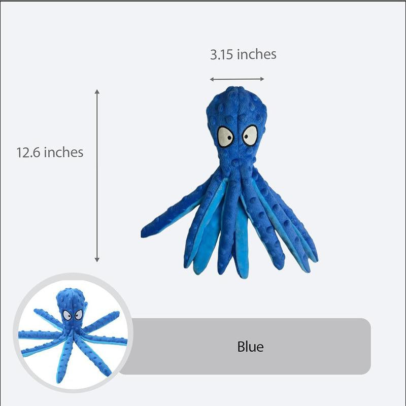 Squeaky Dog Octopus Toy - a Plush Octopus Toy for Pets, without Stuffing, Suitable for Puppies during Teething for Chewing, an Emotional Comfort Toy, and a Companion Toy for Pets.